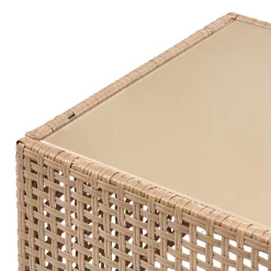 Sohvapöytä ulos Omegana 66 cm polyrottinki Beige