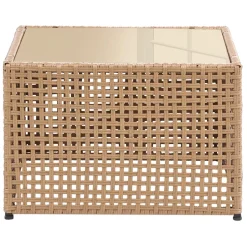 Sohvapöytä ulos Omegana 66 cm polyrottinki Beige