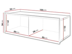 Tessan Seinänkaappi 105 cm ruskea