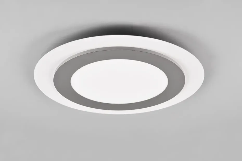 Trio Lighting LED-Kattovalaisin Morgan Valkoinen/Harjattu Teräs TRIO