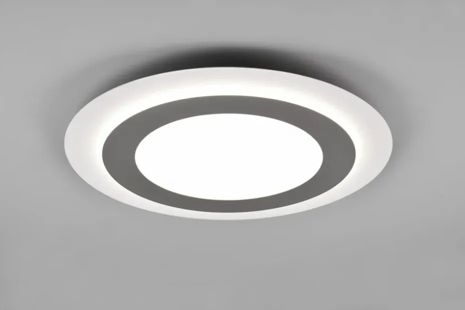 Trio Lighting LED-Kattovalaisin Morgan Valkoinen/Harjattu Teräs TRIO
