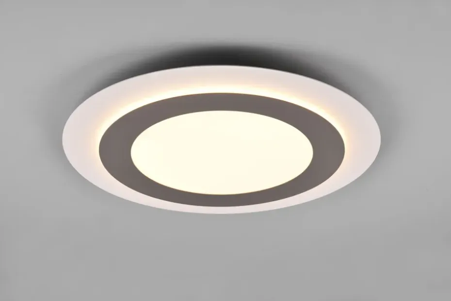 Trio Lighting LED-Kattovalaisin Morgan Valkoinen/Harjattu Teräs TRIO