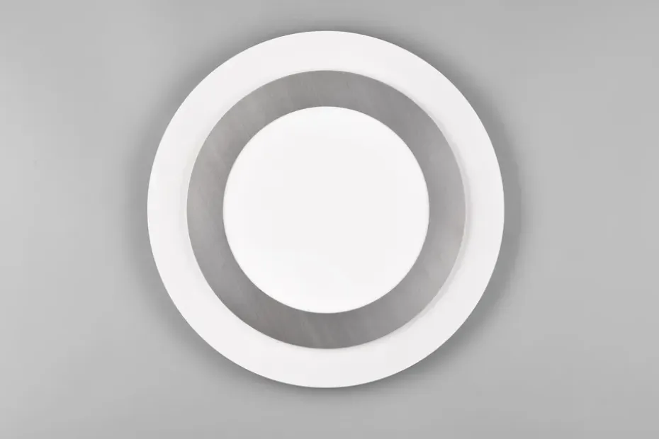 Trio Lighting LED-Kattovalaisin Morgan Valkoinen/Harjattu Teräs TRIO