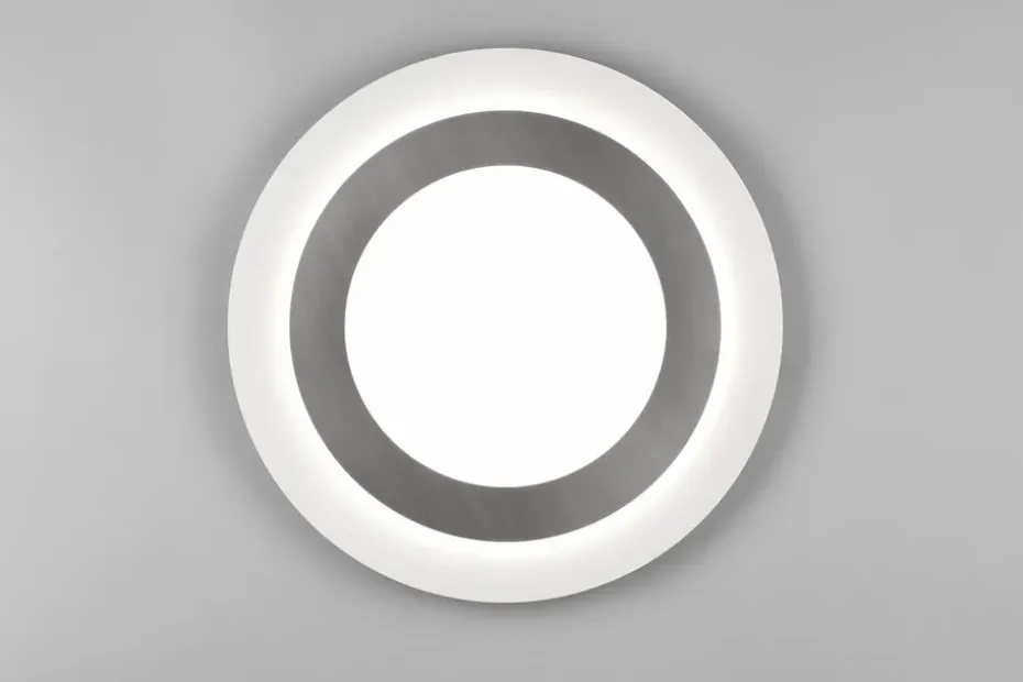 Trio Lighting LED-Kattovalaisin Morgan Valkoinen/Harjattu Teräs TRIO