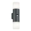 Trio Lighting Seinävalaisin Hoosic 2xE27 Liiketunnistin Antrasiitti TRIO