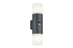 Trio Lighting Seinävalaisin Hoosic 2xE27 Liiketunnistin Antrasiitti TRIO