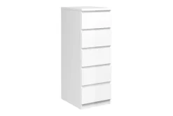 Tvilum Lipasto Lerna 40 cm 5 laatikkoa Valkoinen/Korkeakiilto
