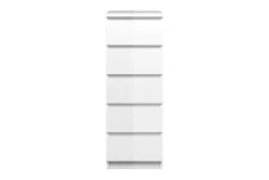 Tvilum Lipasto Lerna 40 cm 5 laatikkoa Valkoinen/Korkeakiilto