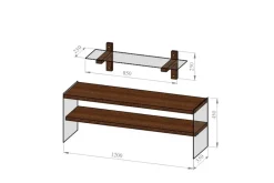 TV-Kalustepaketti Mccarney 45 cm Pähkinä