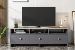 TV-taso 150 cm Antrasiitti/Tammi