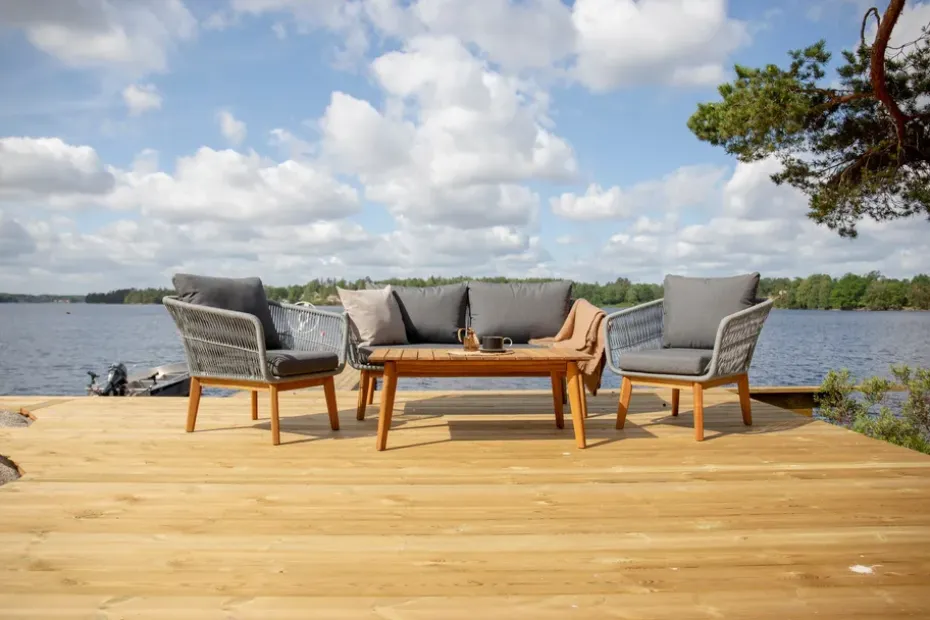 Venture Home Chania-oleskeluryhmä ulkokäyttöön Harmaa