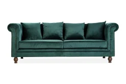 Venture Home Chesterfield-sohva ilman divaania ja šezlongia Venture Home Velvet-samettisohva, 3-istuttava Grön
