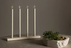 Venture Home Joulukynttelikkö Lofsdalen 35 cm Beige