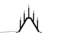 Venture Home Joulukynttelikkö Lungby 36 cm Musta