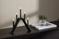 Venture Home Joulukynttelikkö Lungby 36 cm Musta
