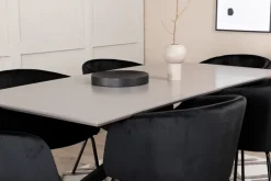 Venture Home Ruokailuryhmä Arnulf 190 cm sis 6 Beraid tuolia Harmaa/Musta