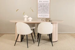 Venture Home Ruokailuryhmä Cinaba 200 cm Soikea sis 4 Chantor tuolia Beige/Musta/Beige