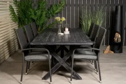 Venture Home Ruokailuryhmä Rives 200 cm 6 Anna tuolia Luonnonväri