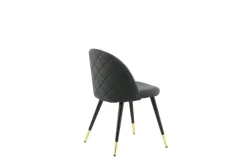 Venture Home Ruokatuoli Velvet Messinki/Musta
