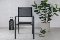 Venture Home Santorini nojatuoli ulkokäyttöön Musta