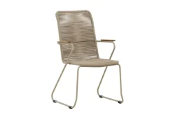 Venture Home Ulkokäsinojatuolit Venture Home Bois-ruokatuoli – beige / beige köysi, FSC Mix Beige