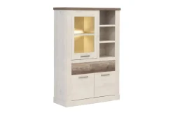 Vitriinikaappi Breage 41x108 cm Ruskea/Valkoinen