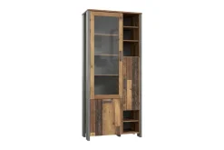 Vitriinikaappi Treknow 92 cm Ruskea/Harmaa