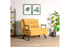 Vuodetuoli Riceville 175x60 cm Sinappikeltainen