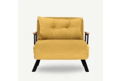 Vuodetuoli Riceville 175x60 cm Sinappikeltainen