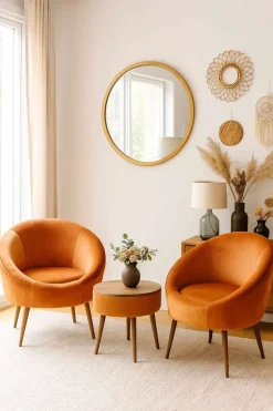 Wing Chair & Coffee Table Set (3 Pieces) Atelier Del Sofa
