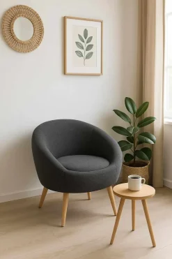 Wing Chair & Side Table Set (2 Pieces) Atelier Del Sofa