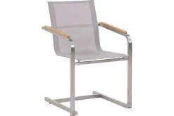 Zervo Käsinojatuoli Beige/Hopea